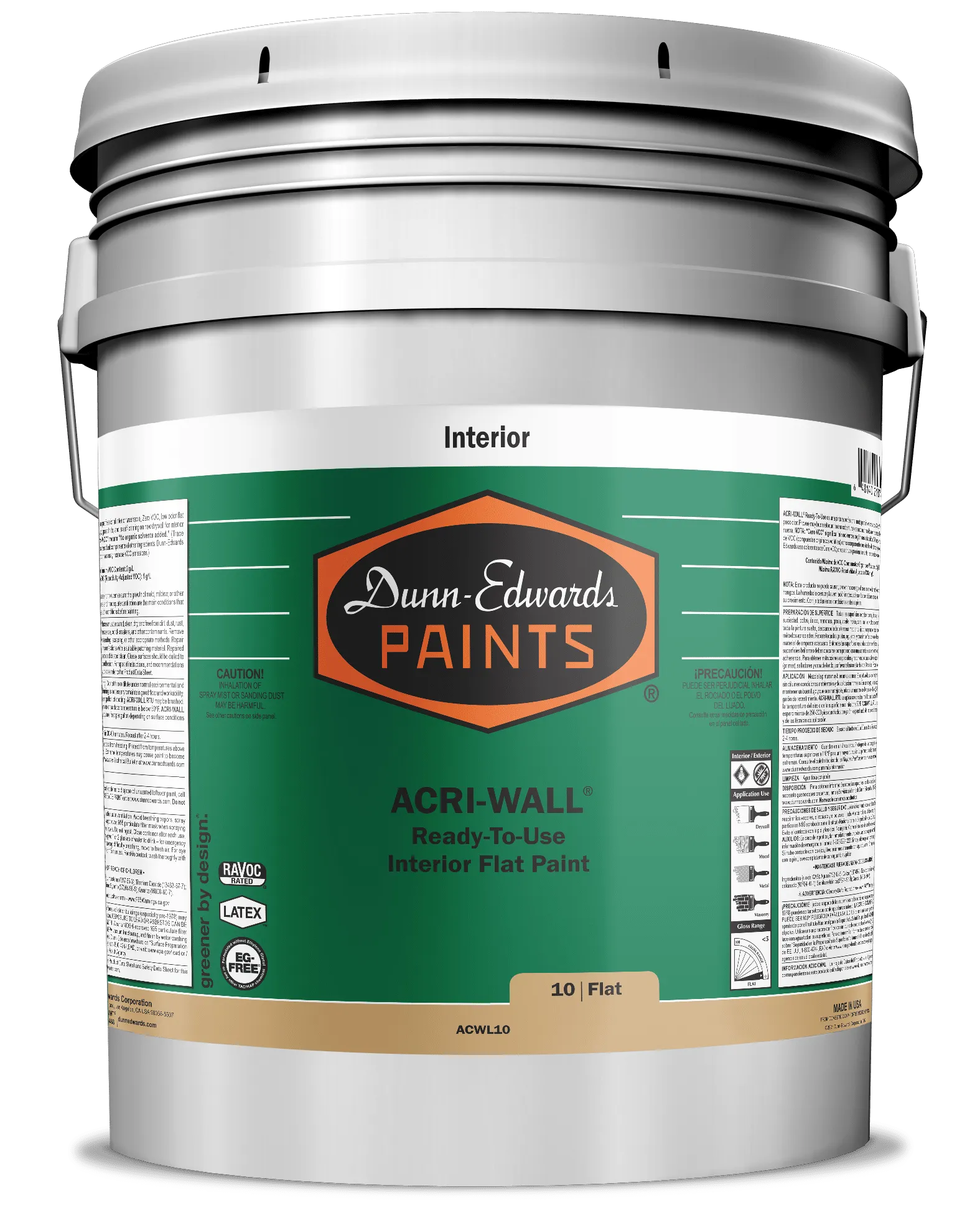 ACRI-WALL Ready-To-Use Interior Flat Paint Can