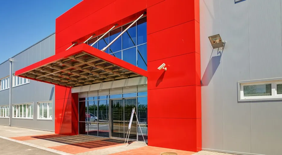 Red commerical Building