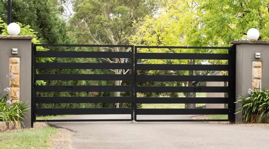 wrought iron gate black