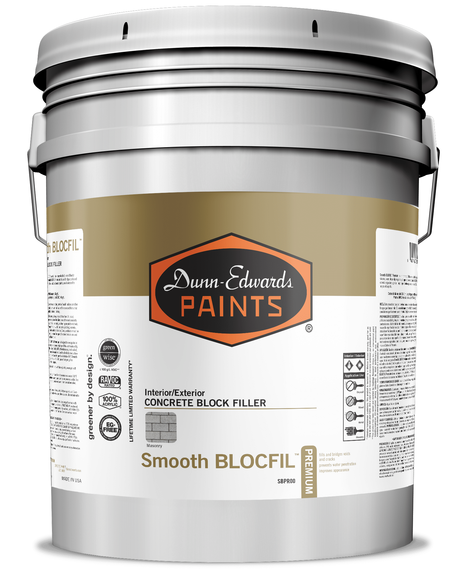 Smooth BLOCFIL™ Premium Interior/Exterior Concrete Block Filler Can