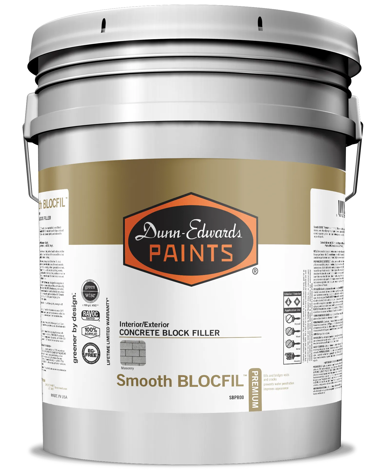 Smooth BLOCFIL™ Premium Interior/Exterior Concrete Block Filler Can
