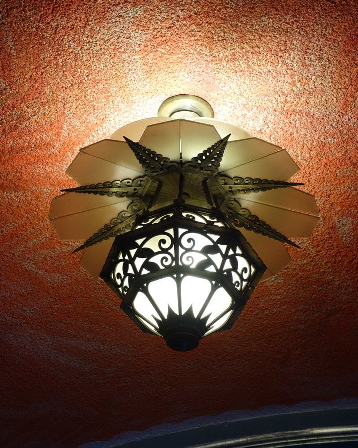 A close up of a lamp