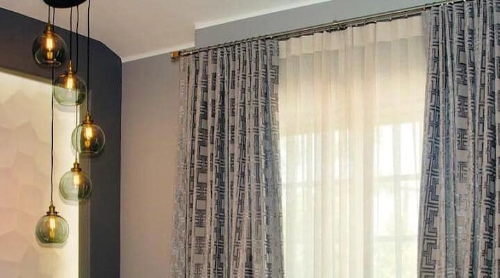A glass shower curtain