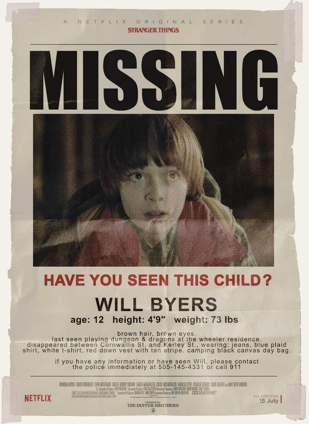 Stranger Things Will Byers Missing Poster Digital Download -    Stranger things, Stranger things poster, Stranger things halloween