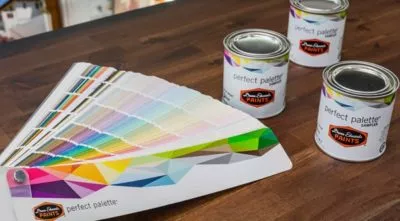 paint sample on a table